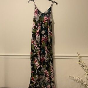 Raviya Floral Maxi Dress - Black, Green, Pink